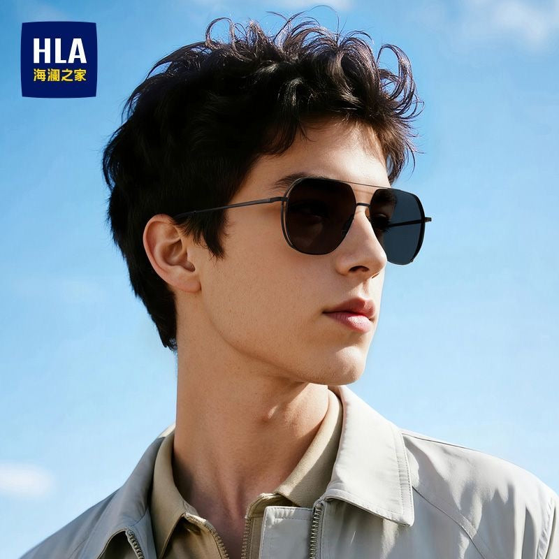 HLA Men Polarized Aviator Sunglasses, UV‑Protection Outdoor Driving Sun Glasses