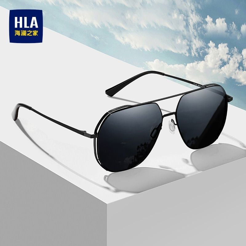 HLA Men Polarized Aviator Sunglasses, UV‑Protection Outdoor Driving Sun Glasses