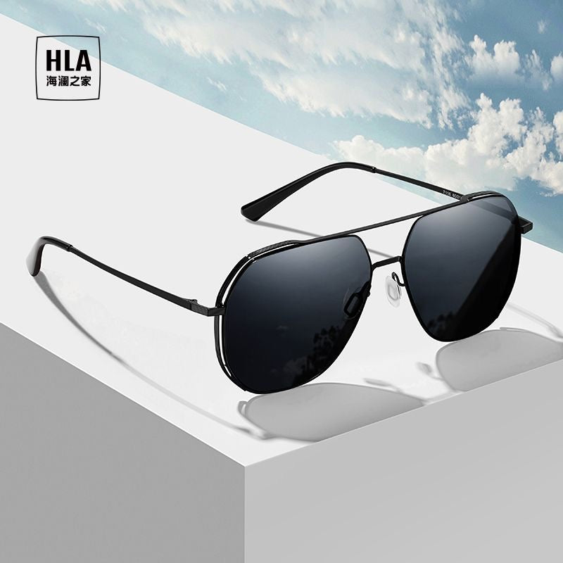HLA Men Polarized Aviator Sunglasses, UV‑Protection Outdoor Driving Sun Glasses