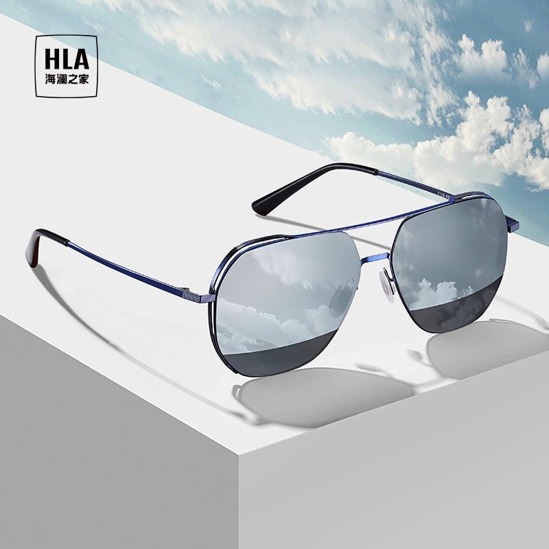 HLA Men Polarized Aviator Sunglasses, UV‑Protection Outdoor Driving Sun Glasses