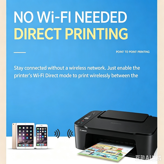 Canon All‑in‑One Inkjet Printer, Print Copy Scan Multifunctional Home Office Printer, Wireless Direct Printing for Smartphone & Tablet