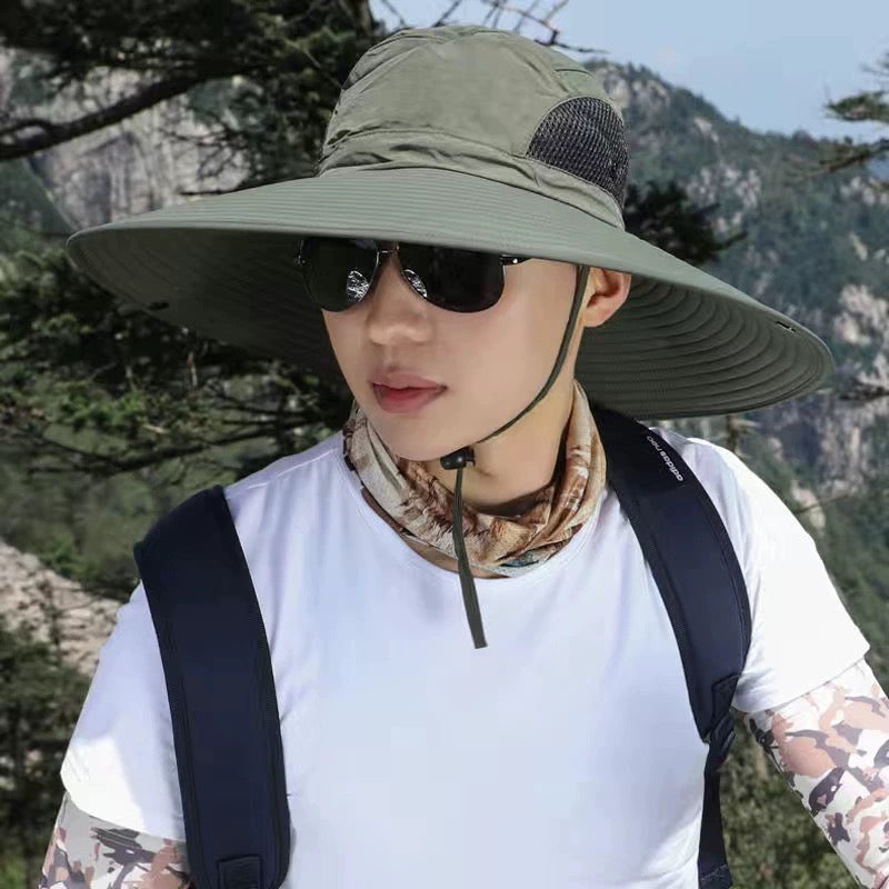 Full Face Neck Flap UV Protection Bucket Hat