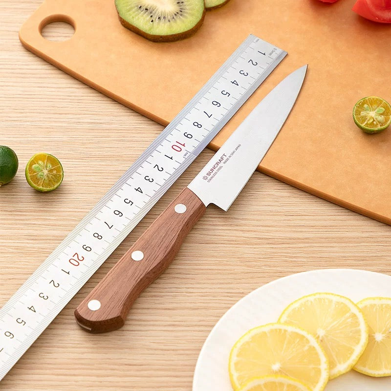 Japanese Fruit Paring Knife, Sharp 15‑Degree Hand‑Sharpened Blade Wood Handle Kitchen Fruit Knife