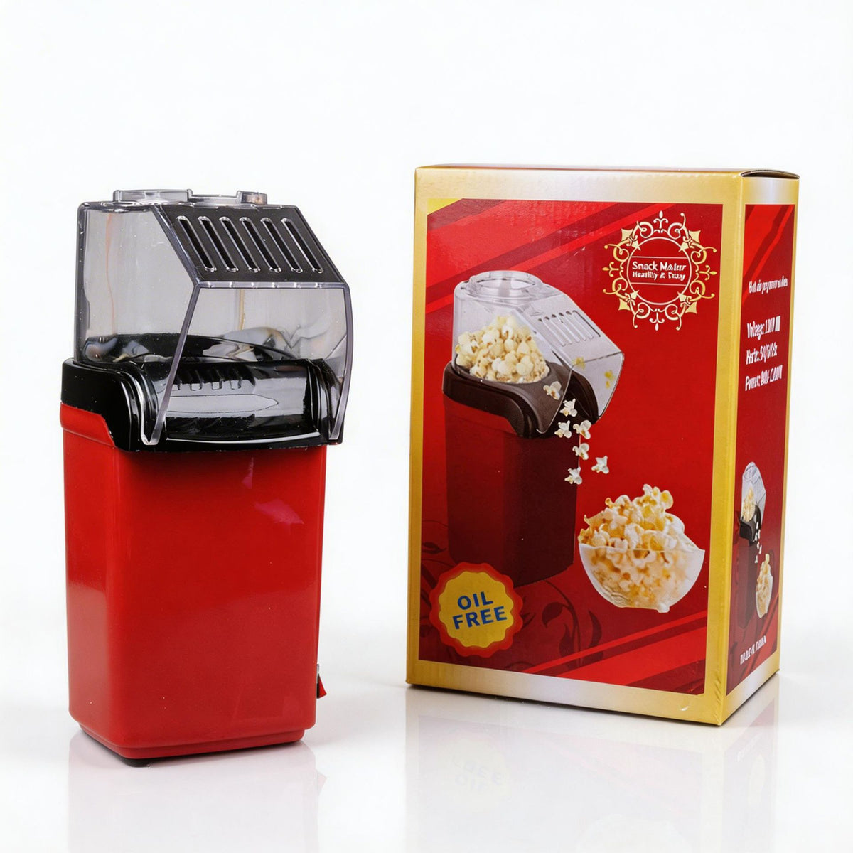 Electric Popcorn Maker, Household Automatic Popcorn Machine for Home Party Movie Night