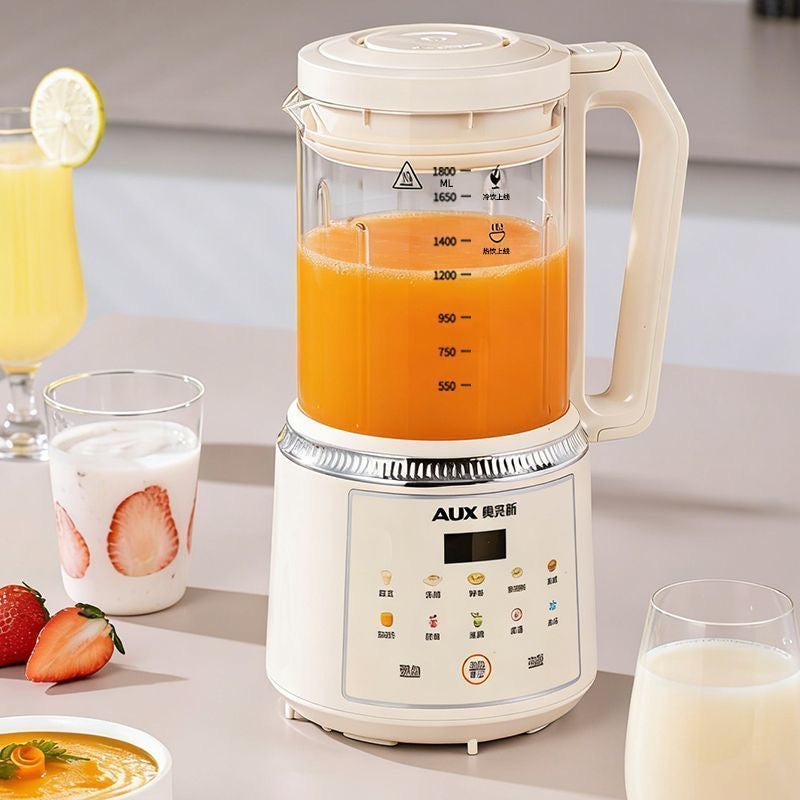 AUX Multi‑Function Countertop Blender 1.8L, Quiet Soymilk & Juice Maker with 24H Timer