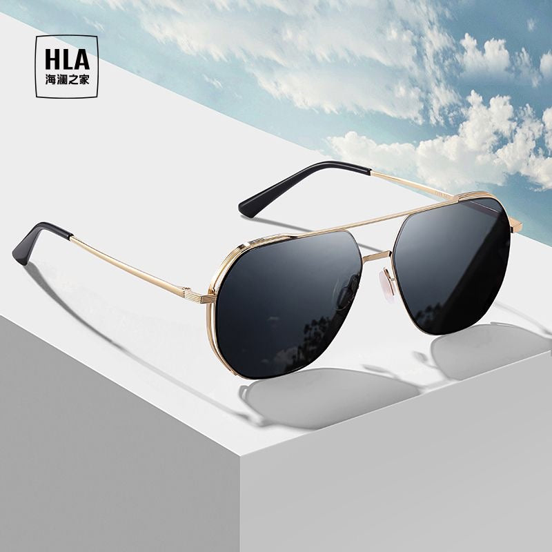 HLA Men Polarized Aviator Sunglasses, UV‑Protection Outdoor Driving Sun Glasses