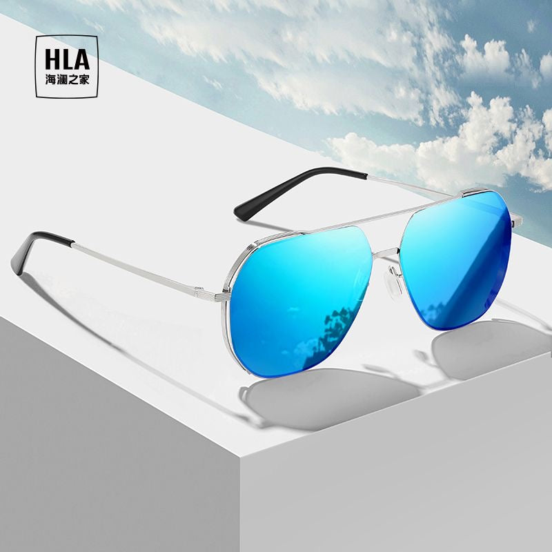 HLA Men Polarized Aviator Sunglasses, UV‑Protection Outdoor Driving Sun Glasses