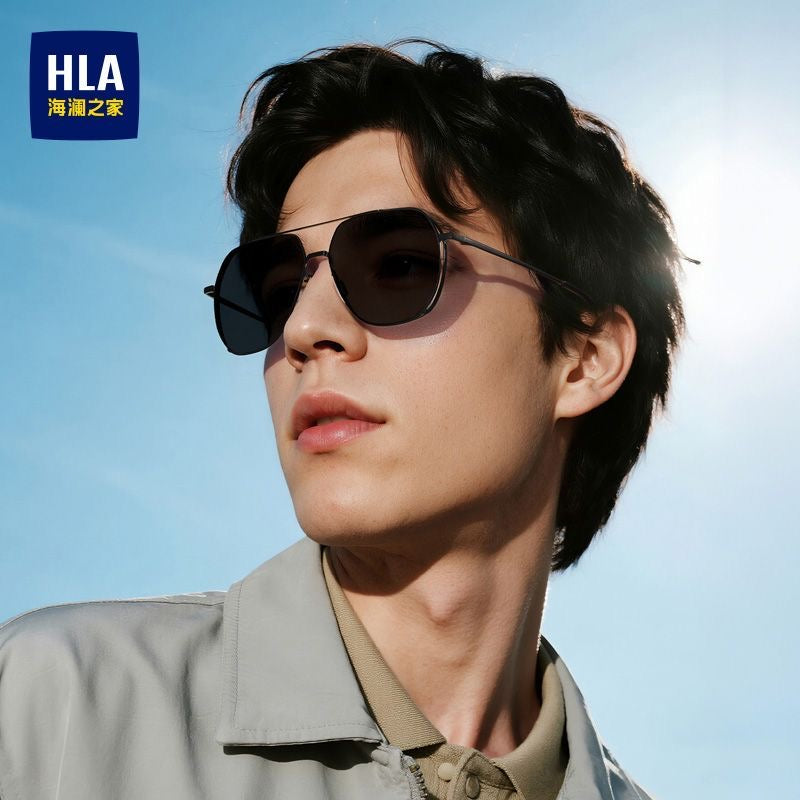 HLA Men Polarized Aviator Sunglasses, UV‑Protection Outdoor Driving Sun Glasses