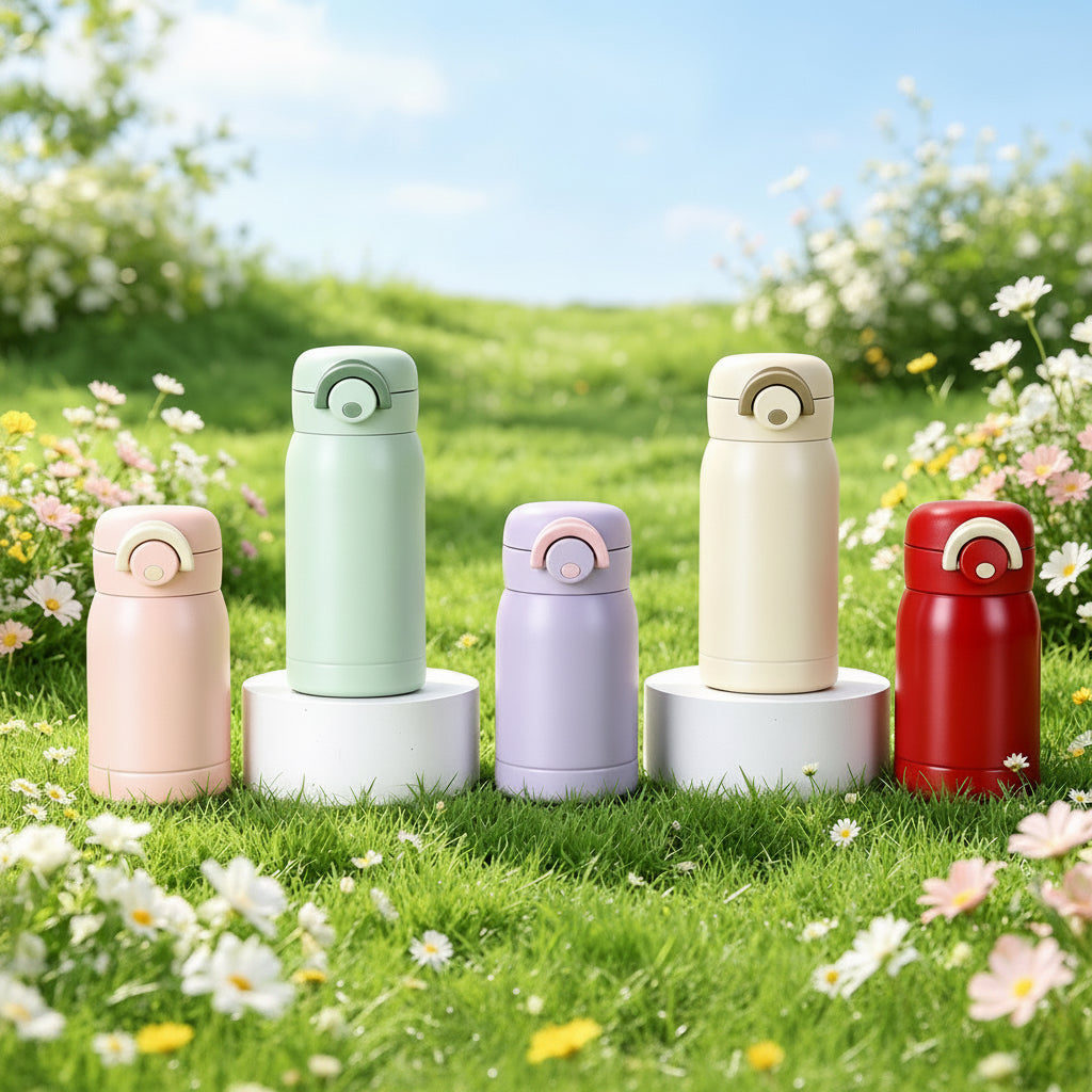 Portable One‑Click Open Stainless Steel Thermos Bottle, Leak‑Proof Insulated Water Bottle for Daily Outdoor Use