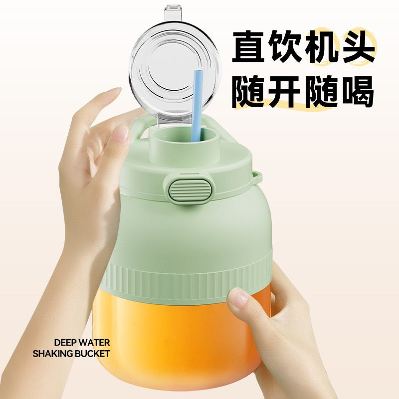 Portable Electric Juicer Blender Cup,10‑Blade Ice‑Crush Rechargeable Mixer with Dual Lids for Fresh Fruit Shakes