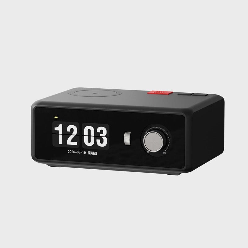 Portable Bluetooth Speaker with Display Screen, Stereo Wireless Audio Player with Clock Function