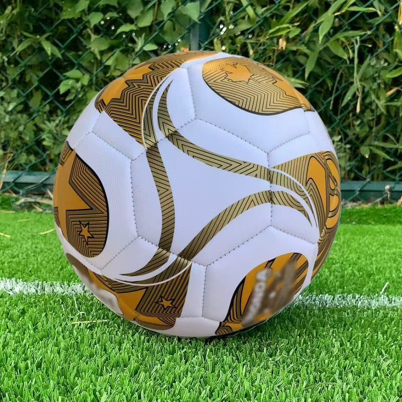 Size 5 Standard Soccer Ball, Durable PU Football for Outdoor Training & Match