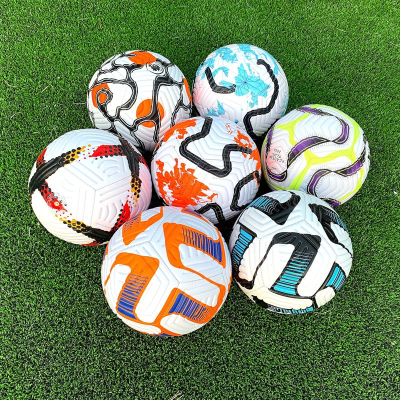 Size 5 Standard Soccer Ball, Durable PU Football for Outdoor Training & Match