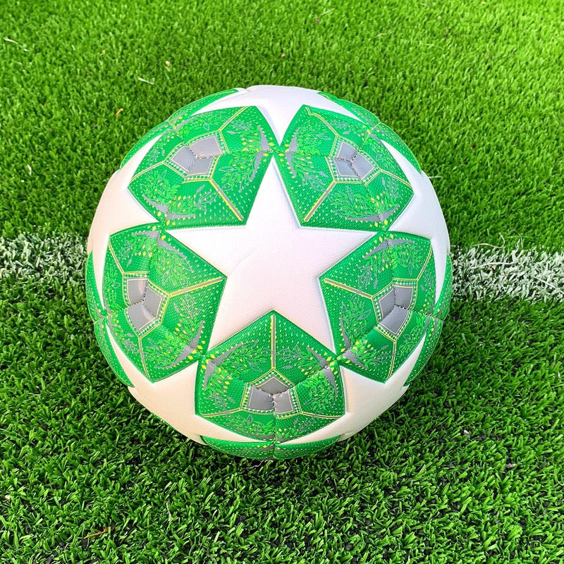 Size 5 Standard Soccer Ball, Durable PU Football for Outdoor Training & Match