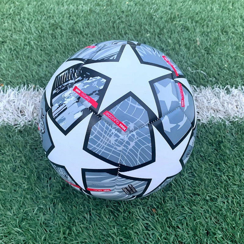 Size 5 Standard Soccer Ball, Durable PU Football for Outdoor Training & Match