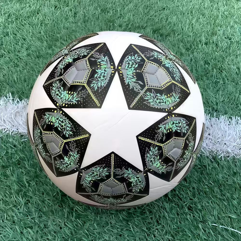 Size 5 Standard Soccer Ball, Durable PU Football for Outdoor Training & Match