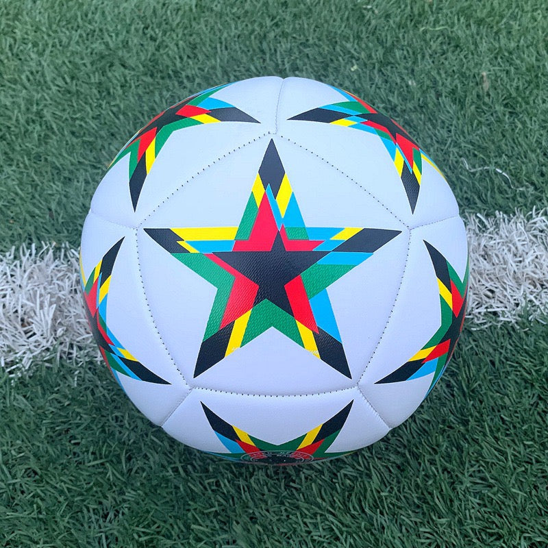 Size 5 Standard Soccer Ball, Durable PU Football for Outdoor Training & Match