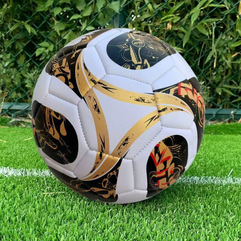 Size 5 Standard Soccer Ball, Durable PU Football for Outdoor Training & Match