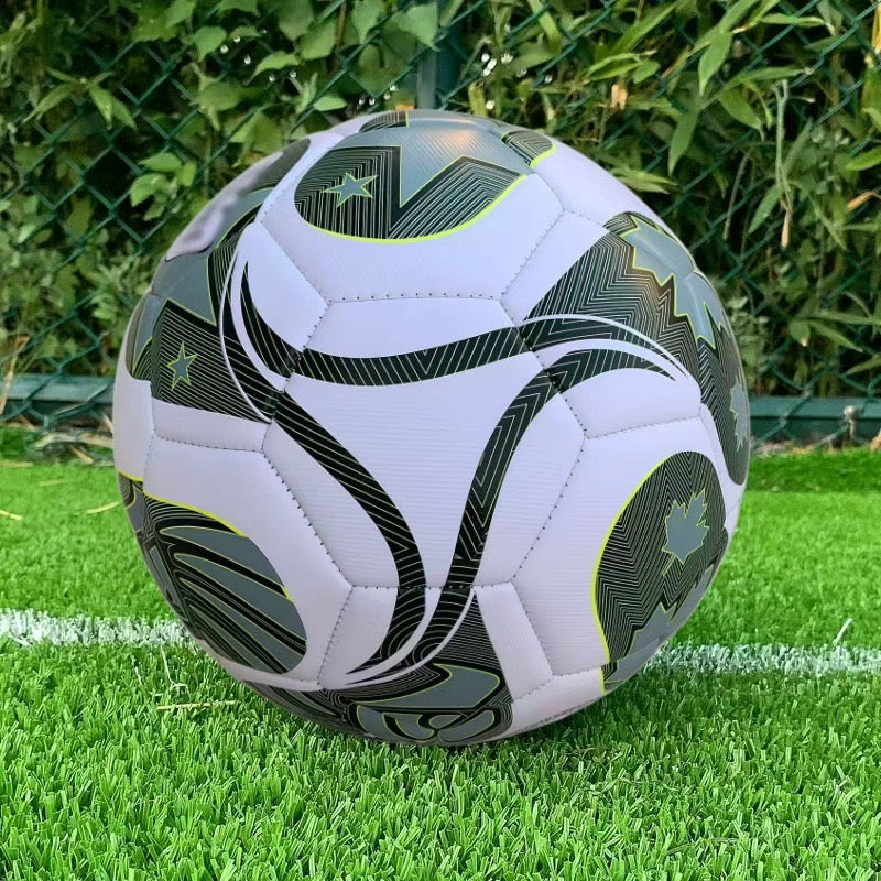 Size 5 Standard Soccer Ball, Durable PU Football for Outdoor Training & Match