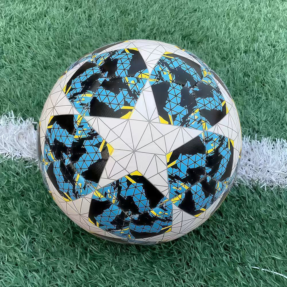 Size 5 Standard Soccer Ball, Durable PU Football for Outdoor Training & Match