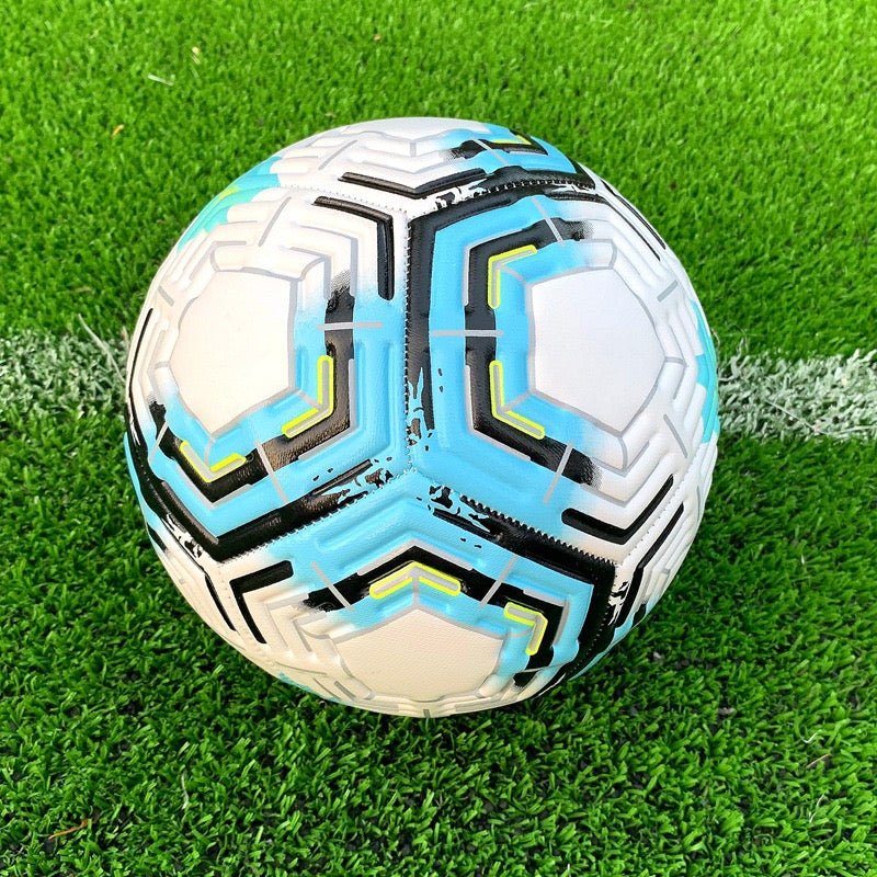 Size 5 Standard Soccer Ball, Durable PU Football for Outdoor Training & Match