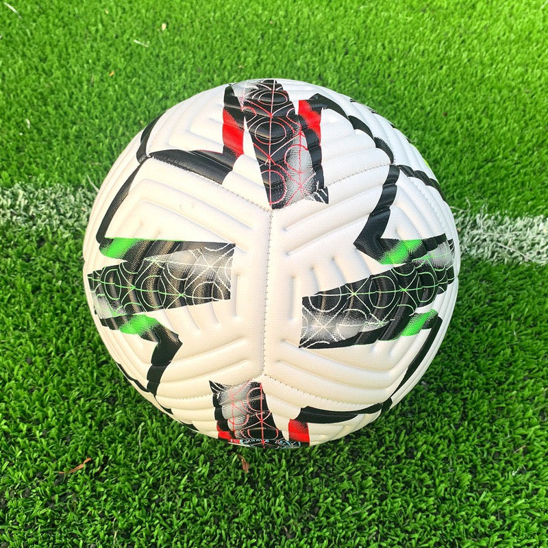 Size 5 Standard Soccer Ball, Durable PU Football for Outdoor Training & Match