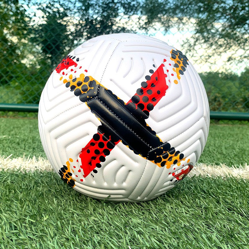 Size 5 Standard Soccer Ball, Durable PU Football for Outdoor Training & Match