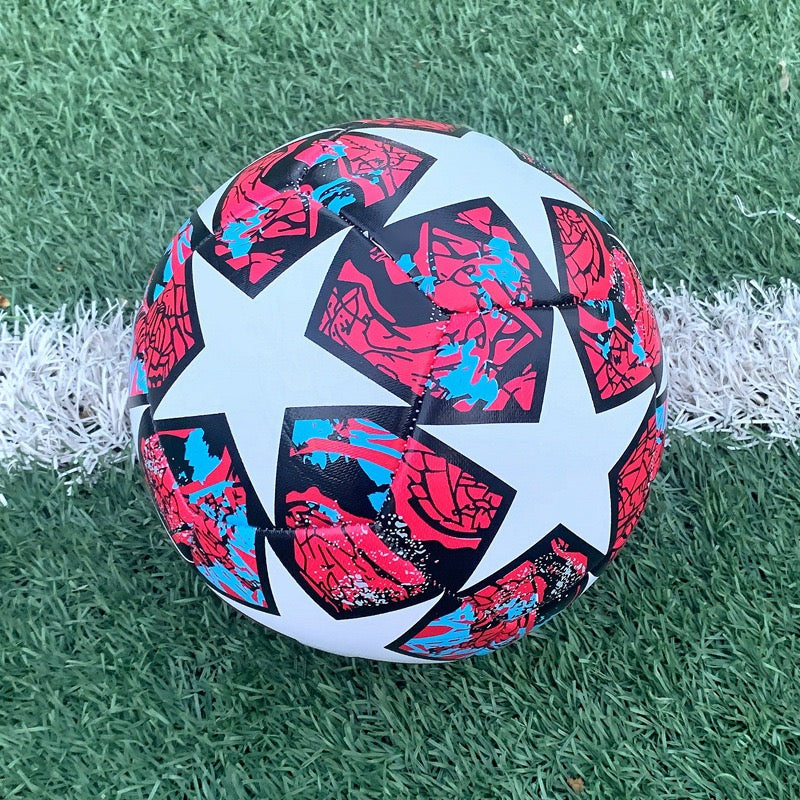 Size 5 Standard Soccer Ball, Durable PU Football for Outdoor Training & Match