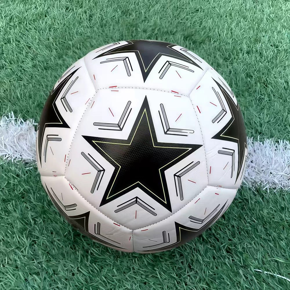 Size 5 Standard Soccer Ball, Durable PU Football for Outdoor Training & Match