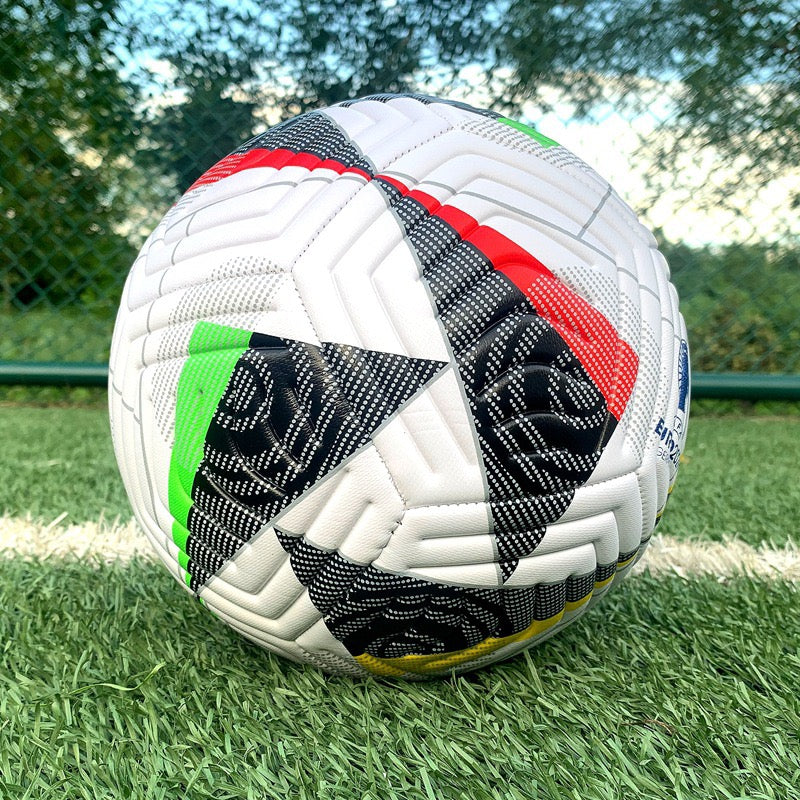 Size 5 Standard Soccer Ball, Durable PU Football for Outdoor Training & Match