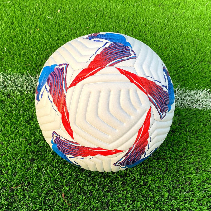 Size 5 Standard Soccer Ball, Durable PU Football for Outdoor Training & Match
