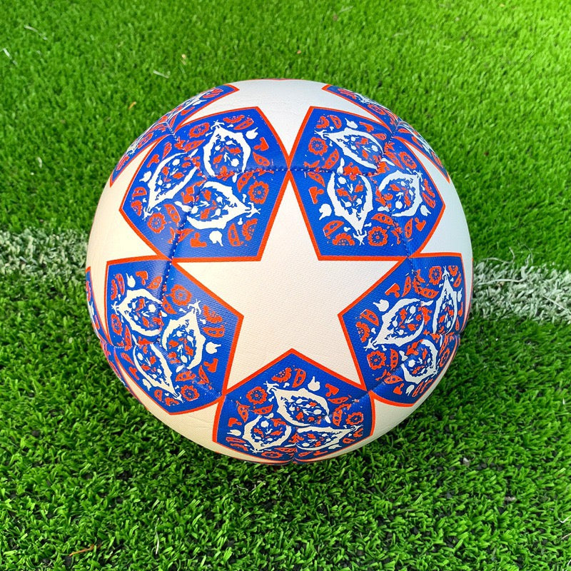 Size 5 Standard Soccer Ball, Durable PU Football for Outdoor Training & Match