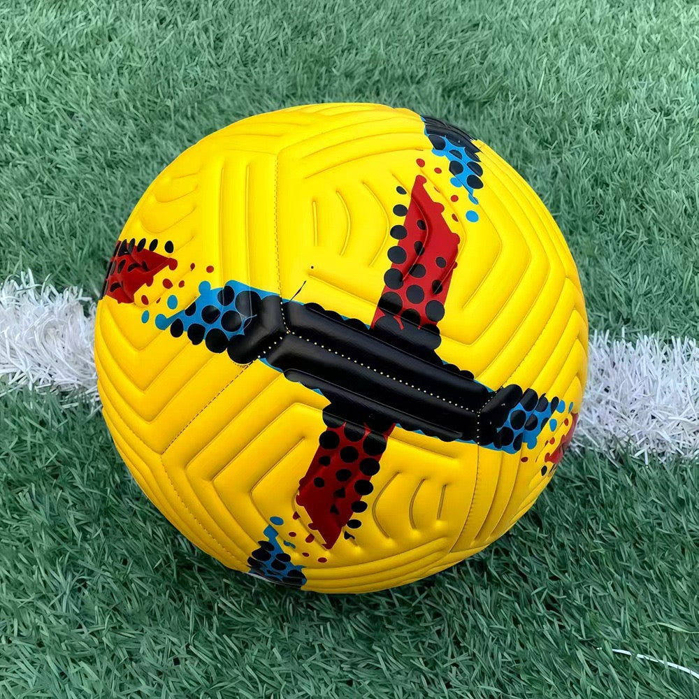 Size 5 Standard Soccer Ball, Durable PU Football for Outdoor Training & Match