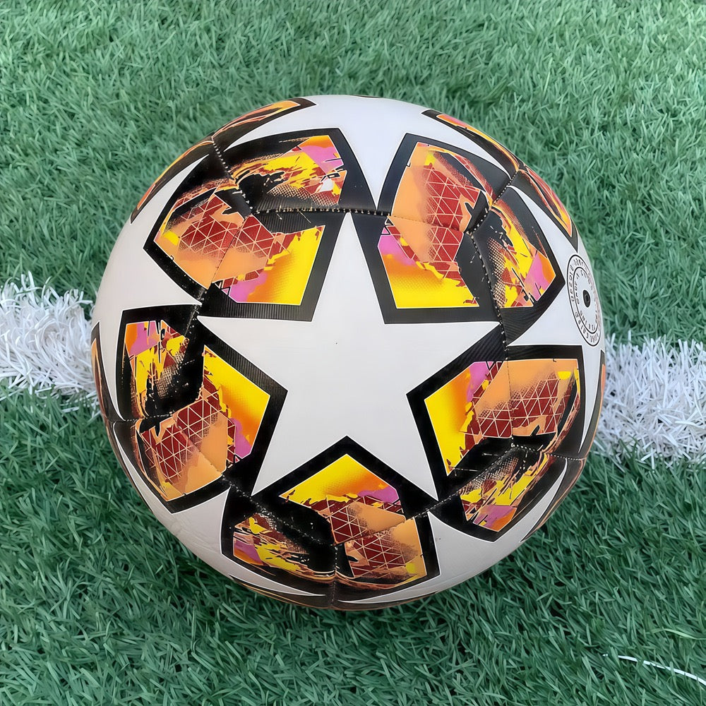 Size 5 Standard Soccer Ball, Durable PU Football for Outdoor Training & Match