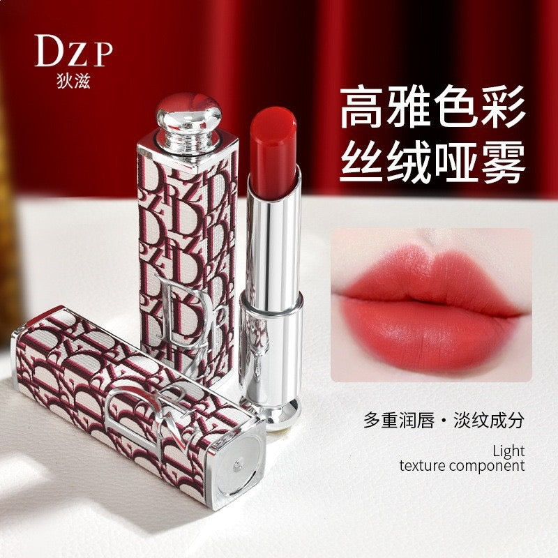 DZ Pattern Tube Moist Lipstick, Creamy Nude Lip Stick for Daily Makeup