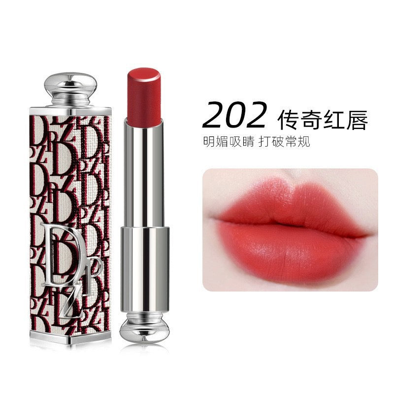 DZ Pattern Tube Moist Lipstick, Creamy Nude Lip Stick for Daily Makeup