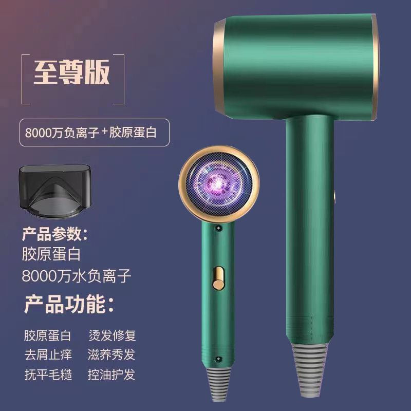 Ionic Hair Dryer, High‑Speed Quick Dry Blow Dryer with Concentrator Nozzle for Home Salon Use