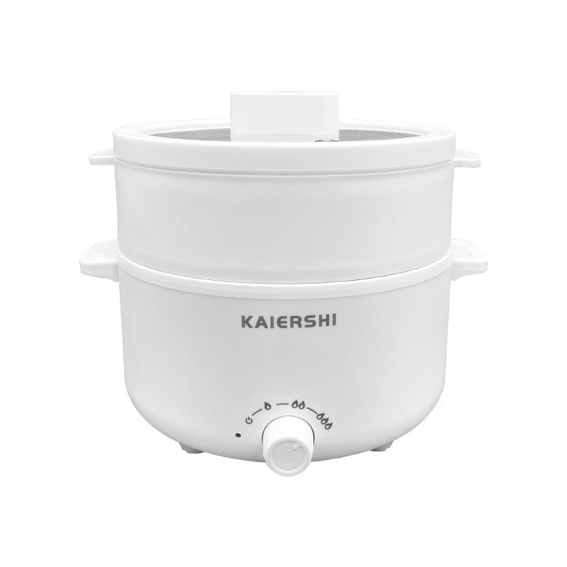 Multi‑Function Electric Cooking Pot, Non‑Stick Inner Pot with Stainless Steel Steamer, 220‑240V