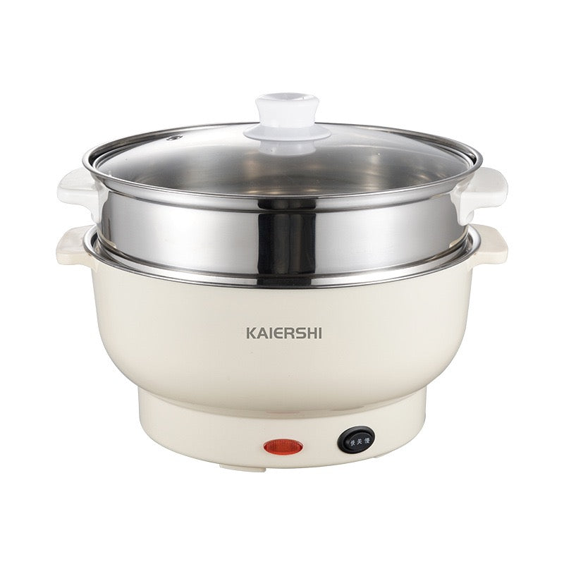 Multi‑Function Electric Cooking Pot, Non‑Stick Inner Pot with Stainless Steel Steamer, 220‑240V
