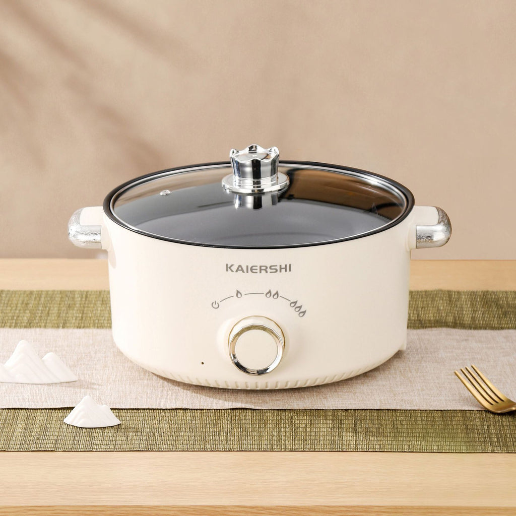 Multi‑Function Electric Cooking Pot, Non‑Stick Inner Pot with Stainless Steel Steamer, 220‑240V