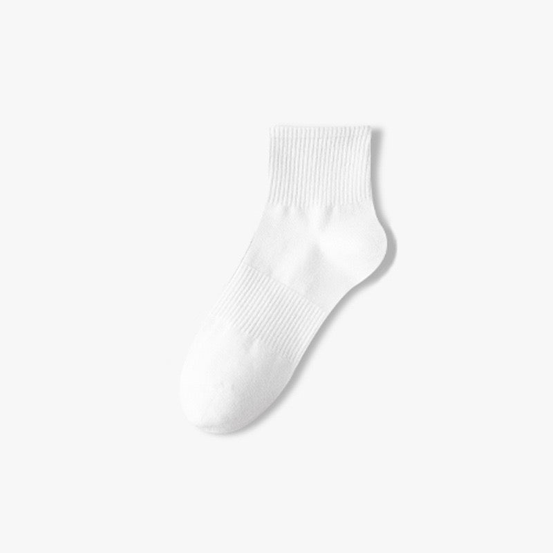 Men Cotton Crew Socks, 7A Antibacterial Odor‑Resistant Breathable Mid‑Tube Socks