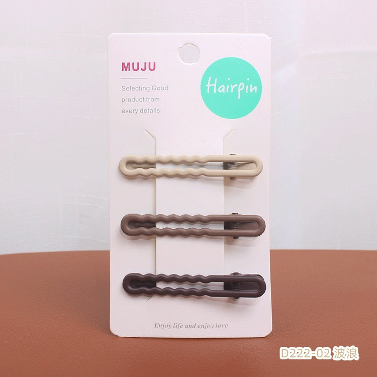 Women Matte Hair Clips Set, Neutral Color Decorative Hair Pins Barrettes