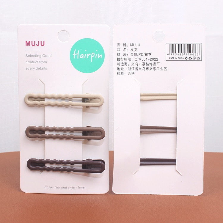 Women Matte Hair Clips Set, Neutral Color Decorative Hair Pins Barrettes
