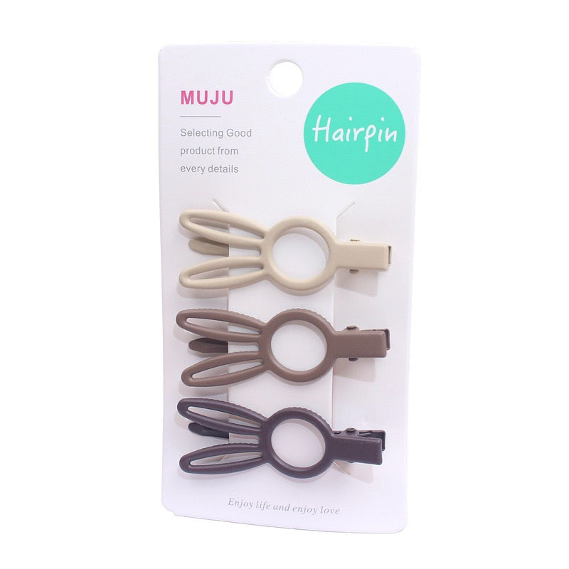 Women Matte Hair Clips Set, Neutral Color Decorative Hair Pins Barrettes