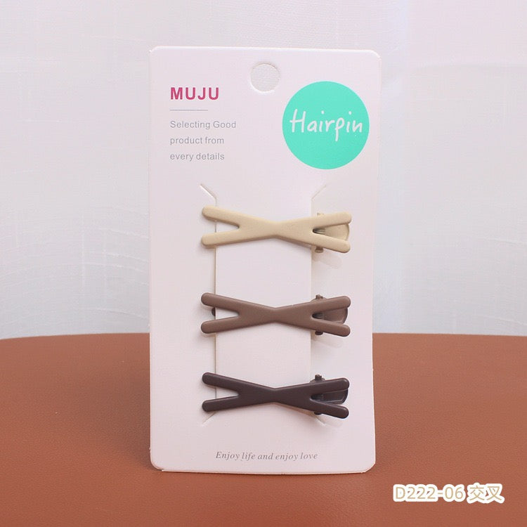 Women Matte Hair Clips Set, Neutral Color Decorative Hair Pins Barrettes