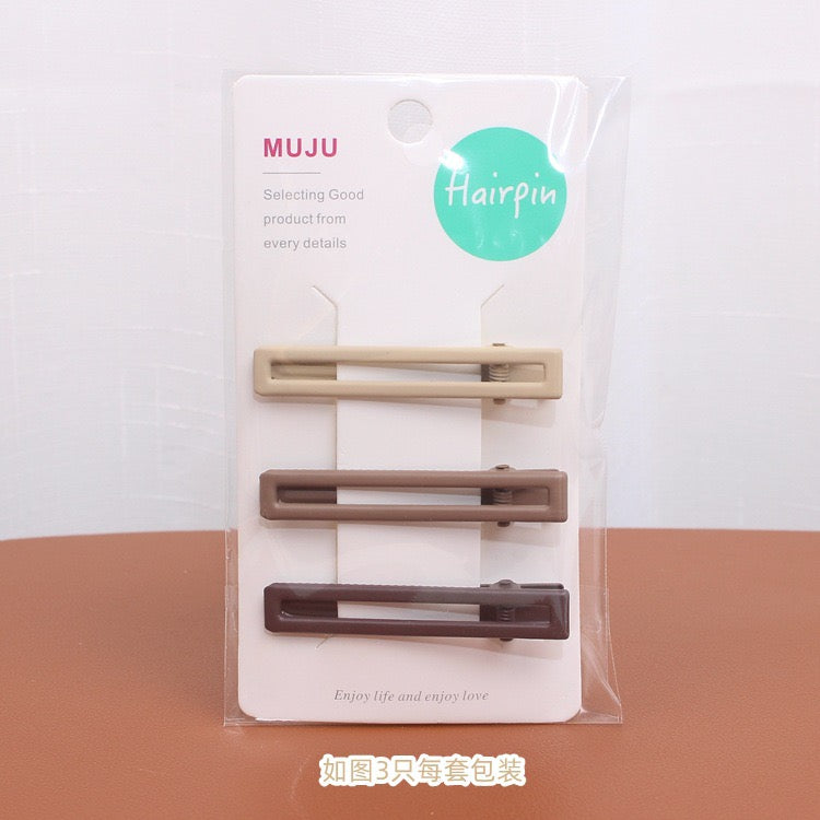 Women Matte Hair Clips Set, Neutral Color Decorative Hair Pins Barrettes