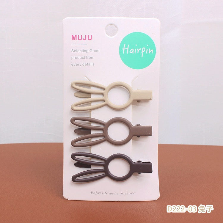 Women Matte Hair Clips Set, Neutral Color Decorative Hair Pins Barrettes