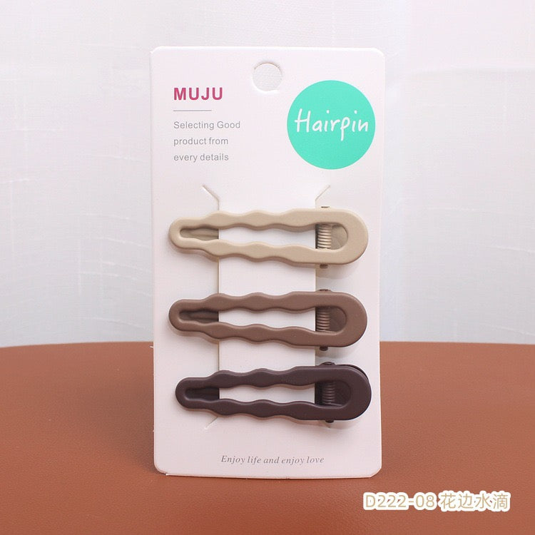 Women Matte Hair Clips Set, Neutral Color Decorative Hair Pins Barrettes