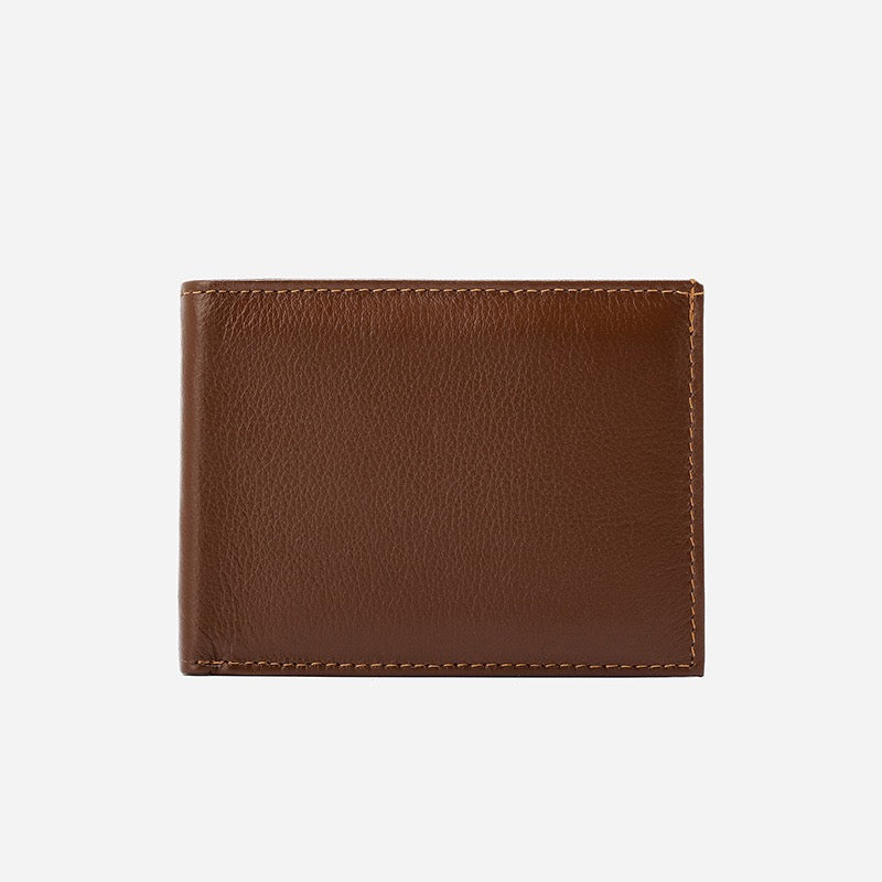 Men Classic Bifold Leather Wallet, Casual Short Purse Card & Cash Holder