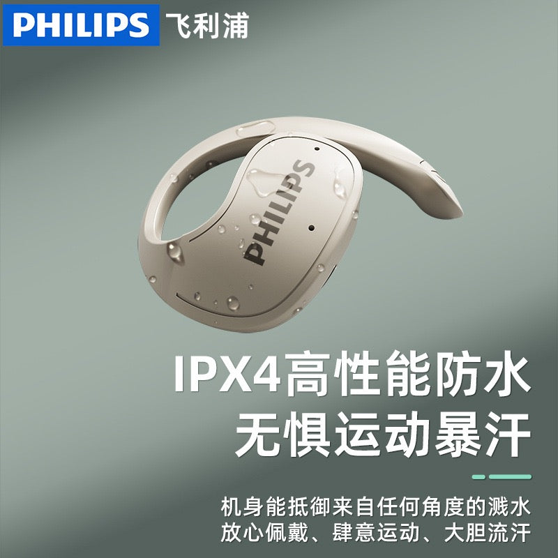 Philips Open‑Ear Wireless Bluetooth Earbuds, 120H Playtime Low Latency Sports Headset